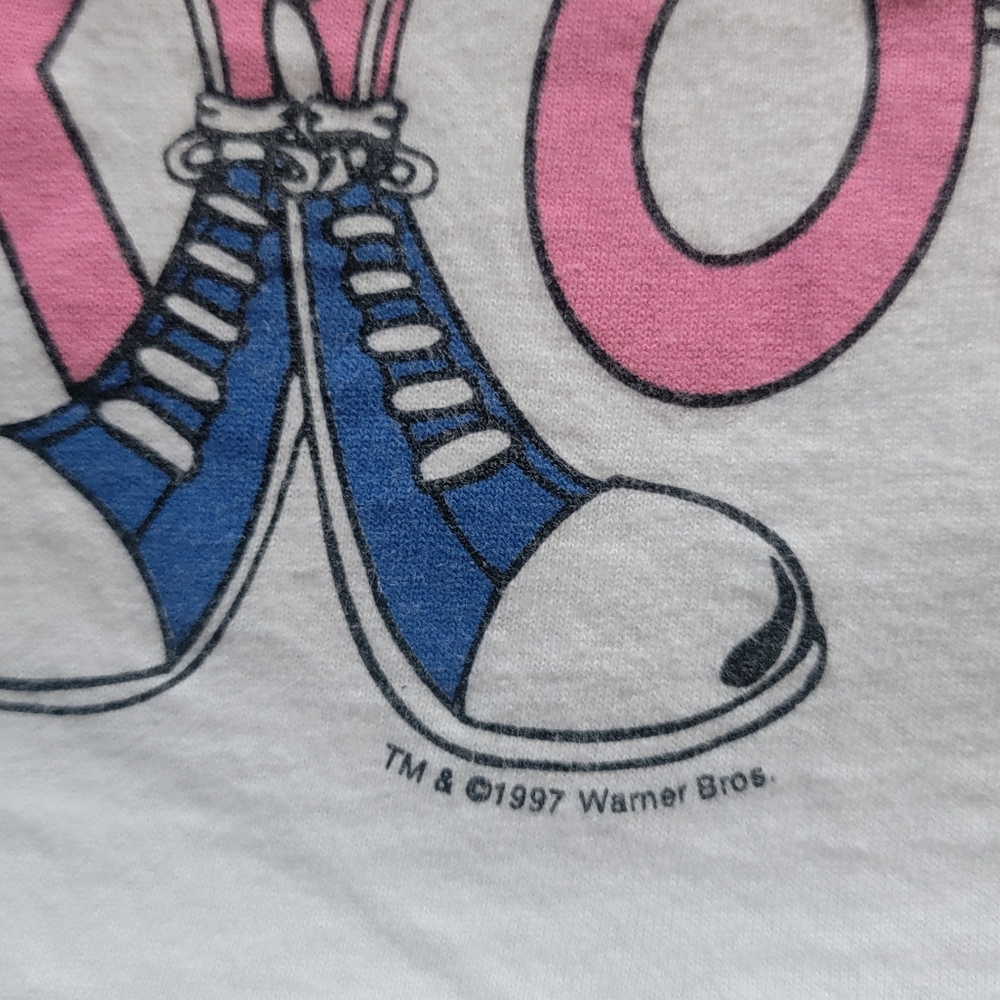 Vtg 90s Tweety Looney Tunes Work Out Crop Top - Picture 3 of 6
